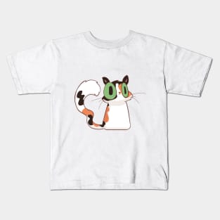 Calico Awkward Cat Kids T-Shirt